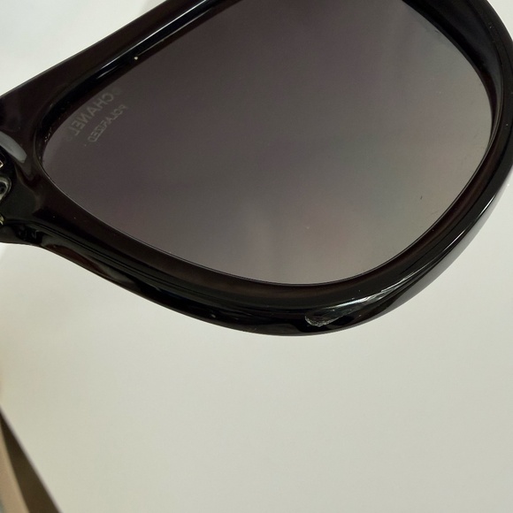 Chanel CC Polarized Black Authentic Luxury Brand Sunglasses - Picture 12 of 12